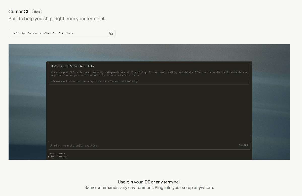 Cursor CLI:终端里的 AI 助手