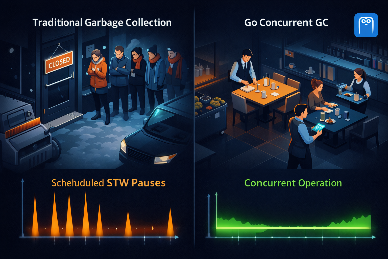 并发GC vs 传统GC对比