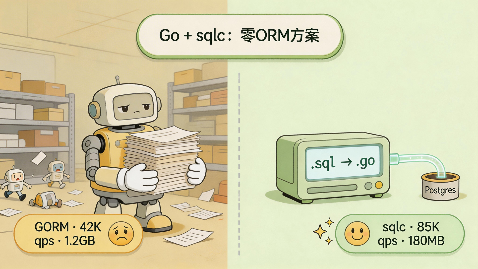 Go + sqlc + Postgres：Cloudflare 这套「零ORM」方案，凭什么撑起 99.99% 可用率