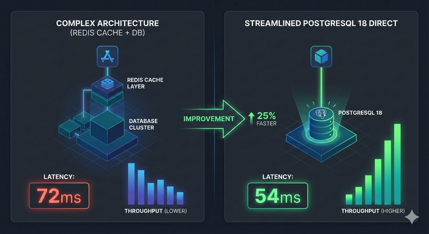 PostgreSQL 18 基准测试数据：上次说能干掉 Redis 缓存层，你们不信？