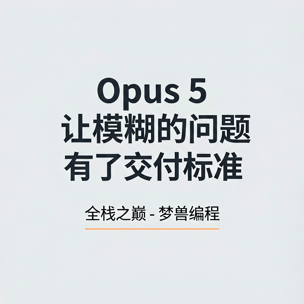 Opus 5 让模糊的问题有了交付标准