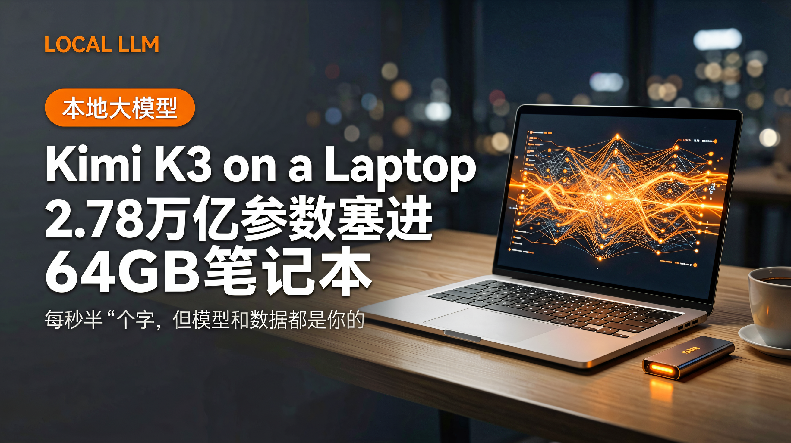 2.78 万亿参数、29GB 内存、每秒半个字：Kimi K3 真的在笔记本上跑起来了