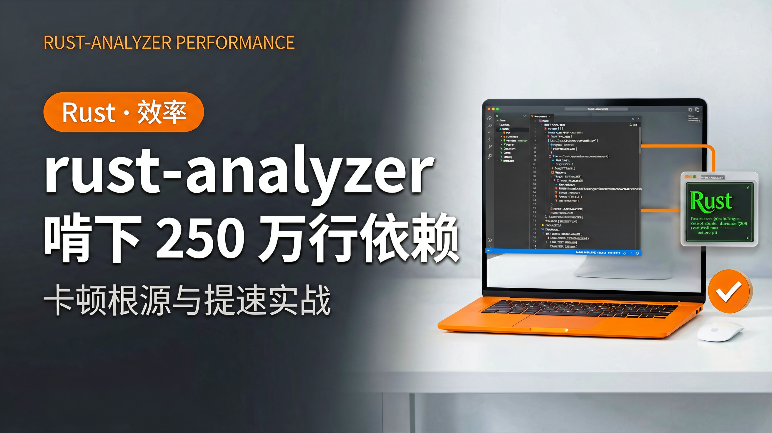 你的 Rust 项目只有 8000 行代码,rust-analyzer 却啃了 250 万行依赖——卡顿根源与提速实战