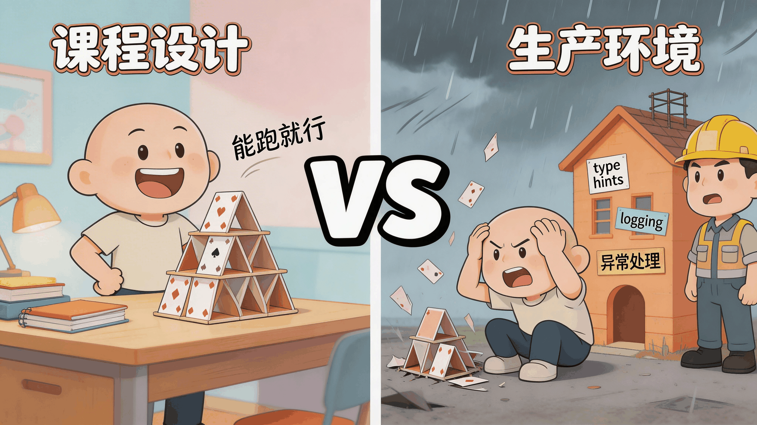 课程设计的纸牌屋vs生产环境的钢筋混凝土