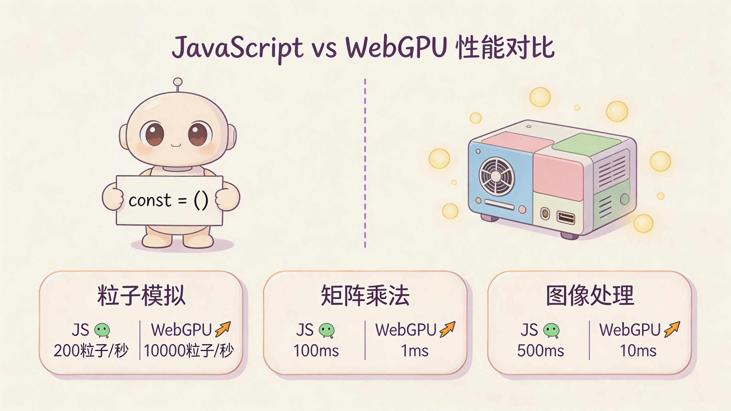 JavaScript 真的跑不过 GPU 吗？三个真实场景的 benchmark 把我整不会了