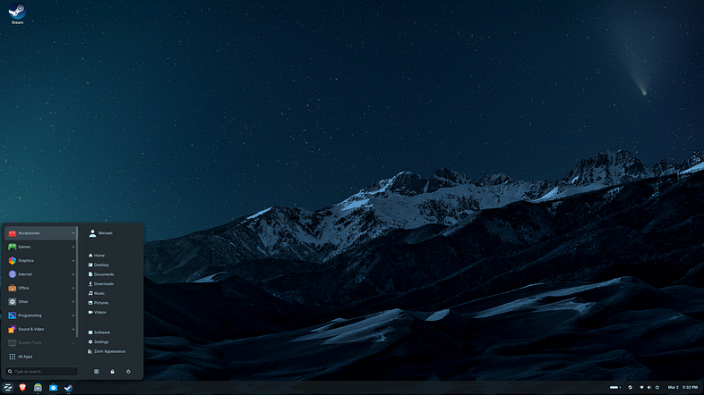 Zorin OS 18 默认界面布局