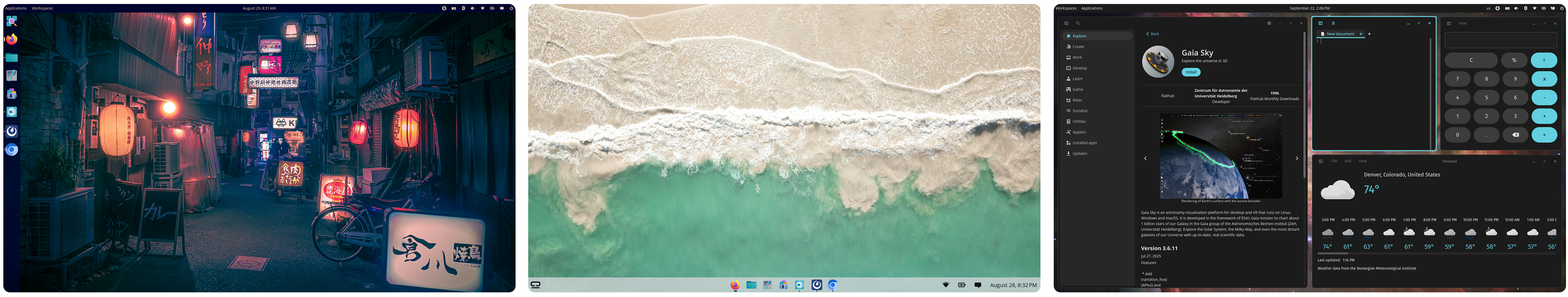COSMIC Desktop Environment Multi-Theme Showcase - Pop!_OS 24.04 Rust Desktop
