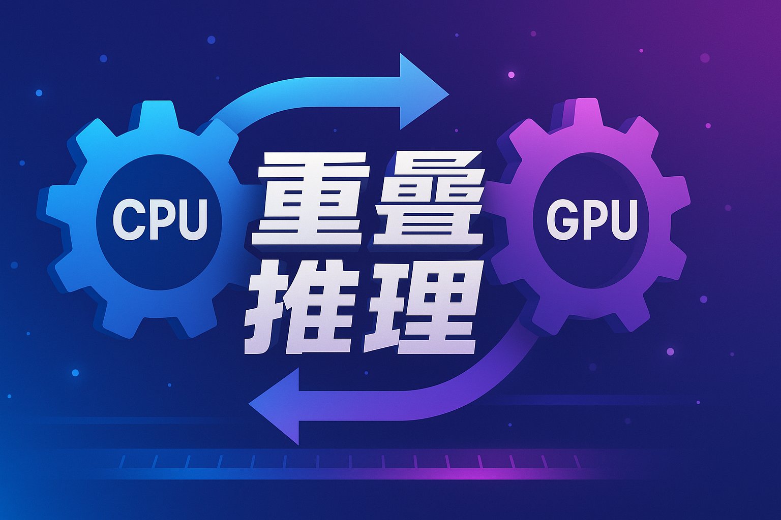 CPU 与 GPU 推理重叠流程示意